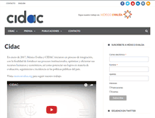 Tablet Screenshot of cidac.org